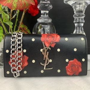 YSL Polka Dot Chained Wallet